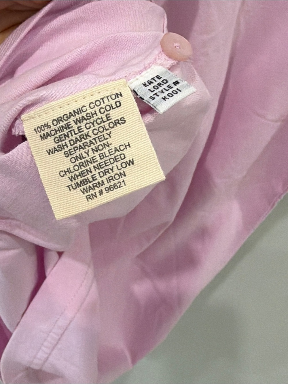 NWT Organic Cotton Kate Lord Polo  women’s M Pastel Pink / Purple Golf Polo - Picture 3 of 7